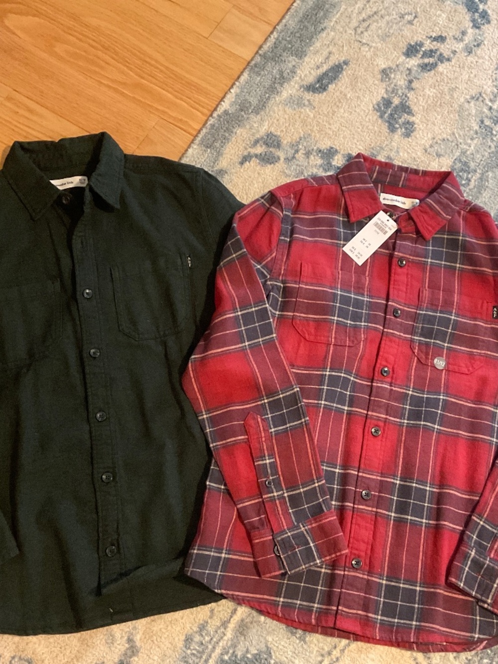 Boys Abercrombie Kids Flannel Shirts Size 11/12